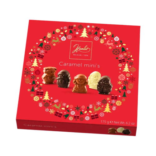 Hamlet Box Caramel Minis Winter Red 12x175g