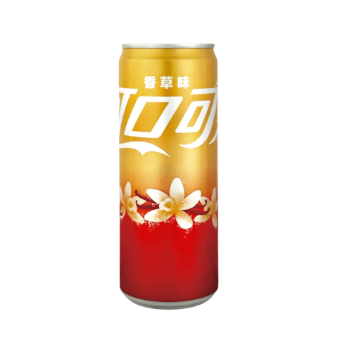 Coca Cola Vanilla Flavour Fizzy Drink Slimline Cans 12x330ml
