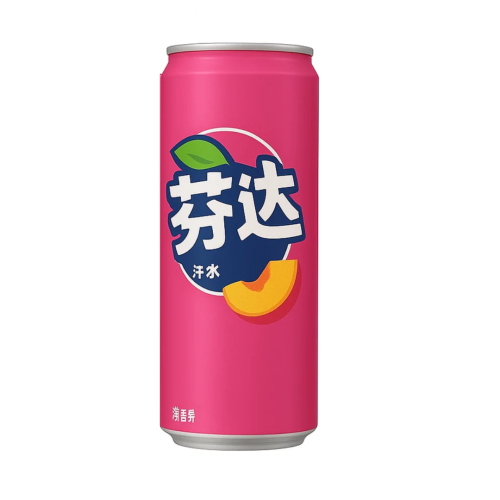 Fanta Peach Flavour Fizzy Drink Slimline Cans 12x330ml