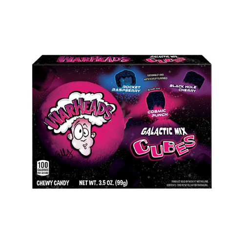 Warheads Galactic Mix Cubes Theatre Box 12x99g