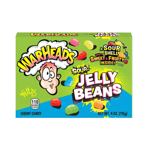 Warheads Sour Jelly Beans Theatre Box 12x113g