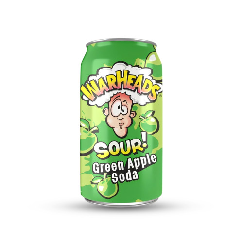 Warheads Sour Green Apple Soda Cans 12x330ml