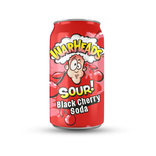 Warheads Sour Black Cherry Soda Cans 12x330ml