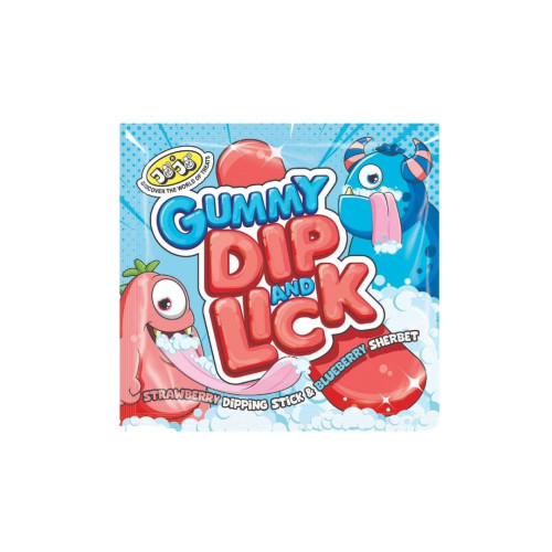 American Continental Strawberry & Blueberry Gummy Dip & Lick 36x15g