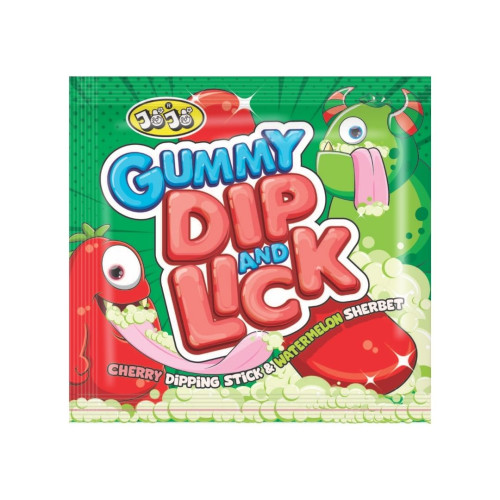 American Continental Cherry & Watermelon Gummy Dip & Lick 36x15g