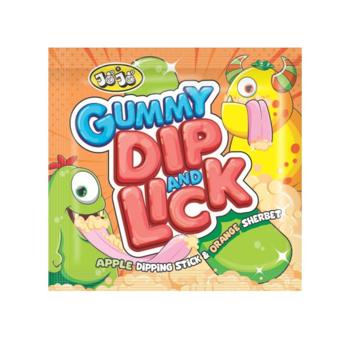 American Continental Apple & Orange Gummy Dip & Lick 36x15g