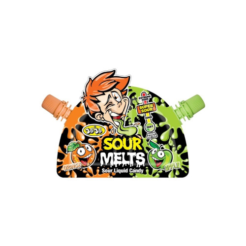 American Continental Apple & Orange Sour Melts 2 in 1 Liquid Candy 12x40g