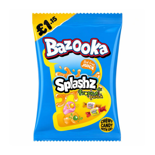 Bazooka Splashz Tropical 12x120g PMP &Acirc;&pound;1.15