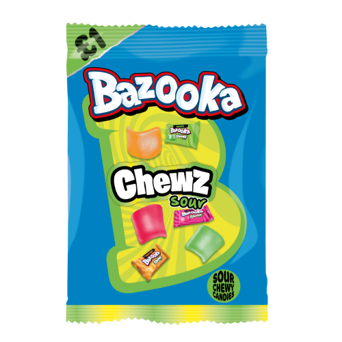 Bazooka Sour Chewz Share Bag 12x120g PMP &Acirc;&pound;1.15