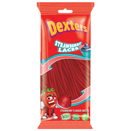 Dexters Strawberry Laces 12x180g