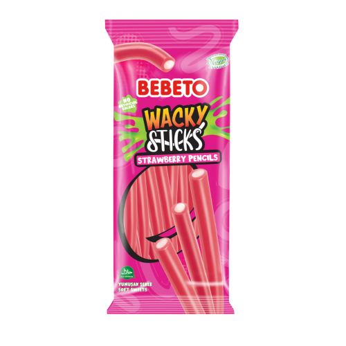 Bebeto Wacky Sticks Strawberry Pencils 12x160g &Acirc;&pound;1 PMP