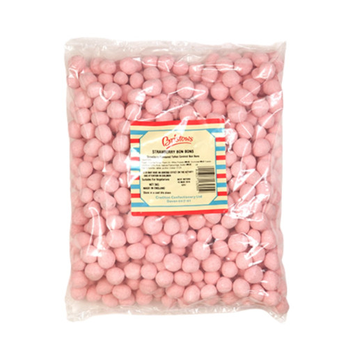 Bristows Chewy Strawberry Bon Bons 3kg wholesale bag