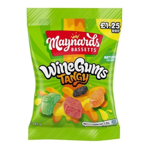 Maynards Tangy Wine Gums &Atilde;&Acirc;&pound;1.25 PMP 12x165g