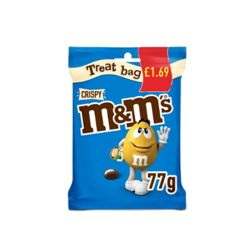 M&M Crispy Chocolate Bites Treat Bag &Acirc;&pound;1.69 PMP 16x77g