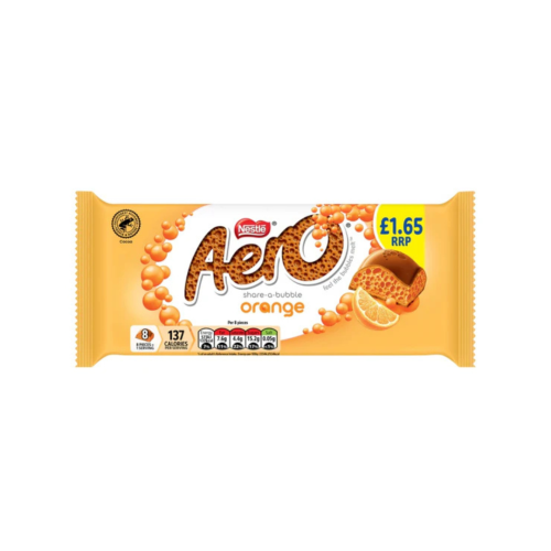 DISCONTINUED Nestle Aero Orange Chocolate Sharing Bar 15x90g &Acirc;&pound;1.65 PMP