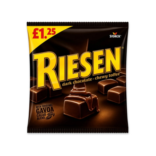 Riesen Dark Chocolate Chewy Toffee Bag PMP &Acirc;&pound;1.25 12x110g