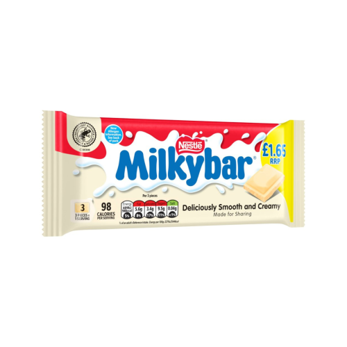 Nestle Milkybar White Chocolate Bar 20x90g &Acirc;&pound;1.65 PMP