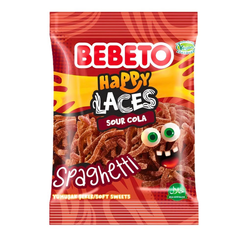 Bebeto Happy Laces Sour Cola PMP 50p 20x70g