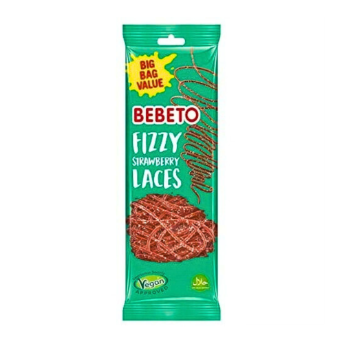 Bebeto Fizzy Strawberry Laces 12 x 220g