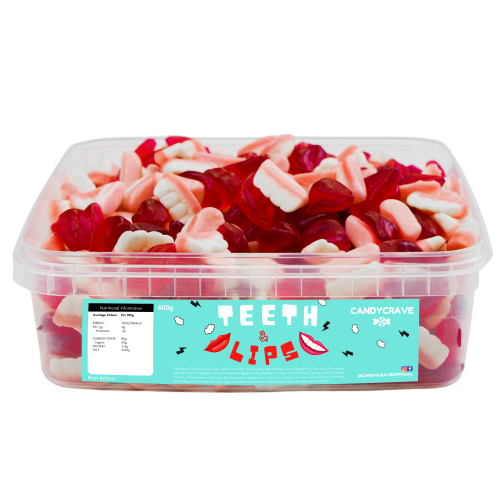 Candycrave Teeth and Lips 600g gummy sweet tub