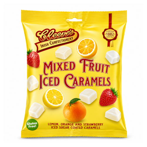 Cleeve's Mixed Fruit Iced Caramels Prepack 12x120g