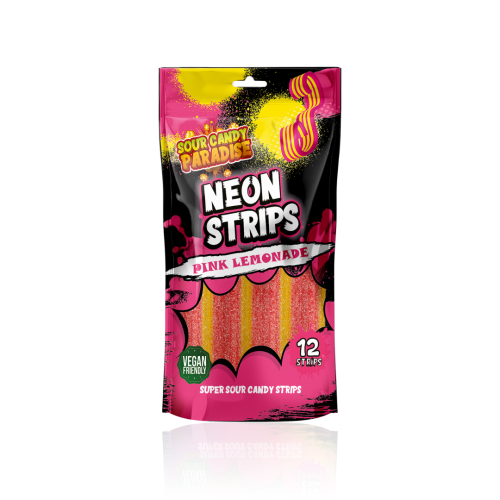 Candy Paradise Neon Strips Pink Lemonade 12x130g