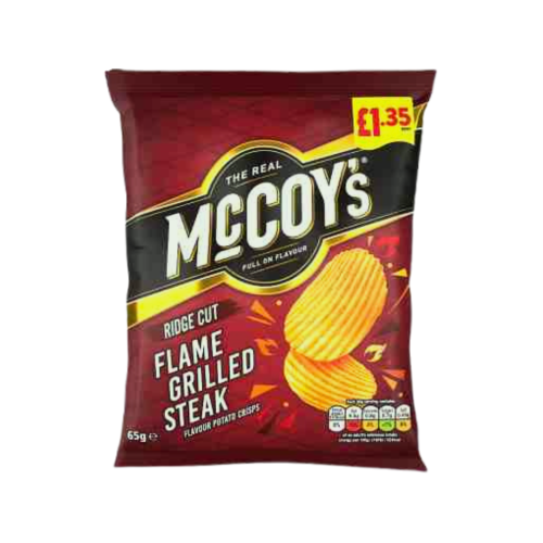 McCoys Flame Grilled Steak Flavour Crisps &Acirc;&pound;1.35 PMP 20x65g