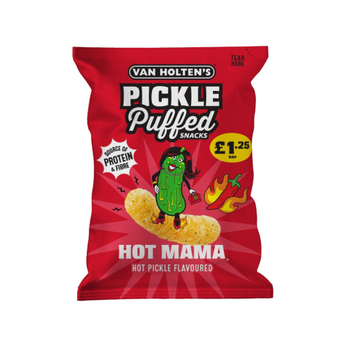 Van Holtens Hot Mama Pickle Puffs 14x50g &Acirc;&pound;1.25 PMP
