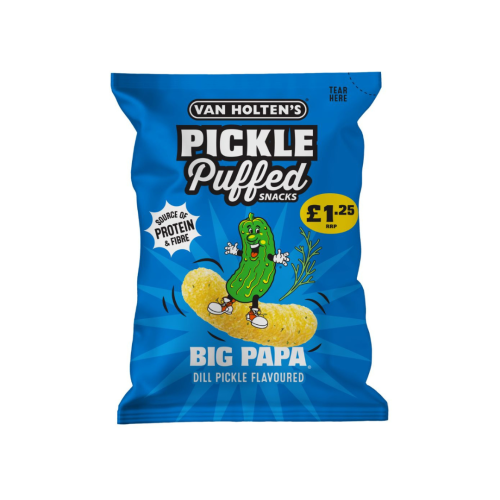 Van Holtens Big Pappa Pickle Puffs 14x50g &Acirc;&pound;1.25 PMP