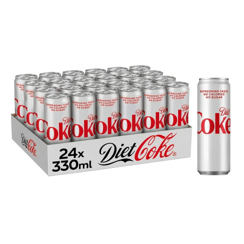 Diet Coke Slimline Cans 24x330ml