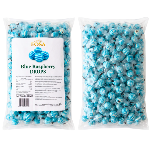 Hard Candy Blue Raspberry Drops 1kg