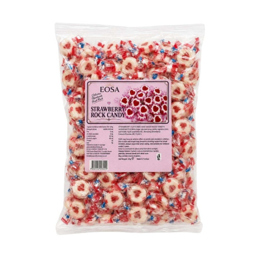 Rock Candy Strawberry Hearts 1kg