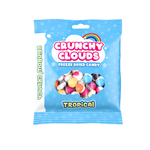 Crunchy Clouds Rainbow Crunch Tropical 50g