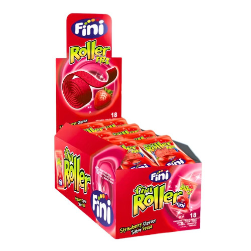 Fini Fizzy Strawberry Rollers 18x20g