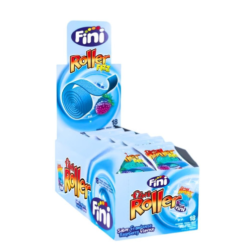 Fini Fizzy Blue Raspberry Rollers 18x20g