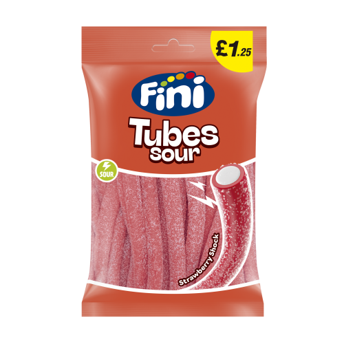 Fini Sour Strawberry Tubes &Acirc;&pound;1.25 PMP 12x140g