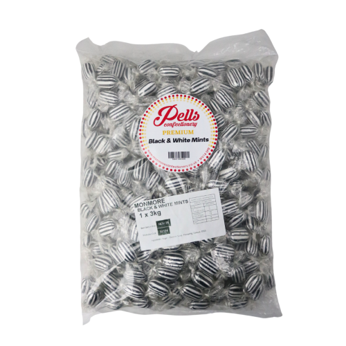 Black and white mints