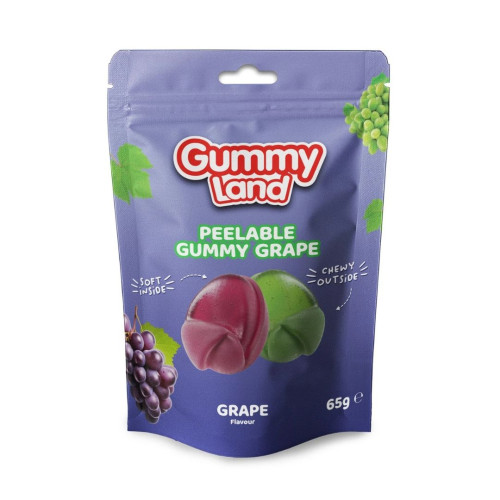 Gummy Land Peelable Grapes 12x65g