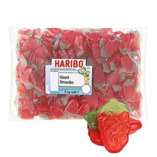 Haribo Giant Strawbs 3Kg