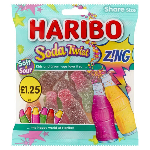 Haribo Soda Twist Zing &Atilde;&Acirc;&pound;1.25 PMP 12x160g