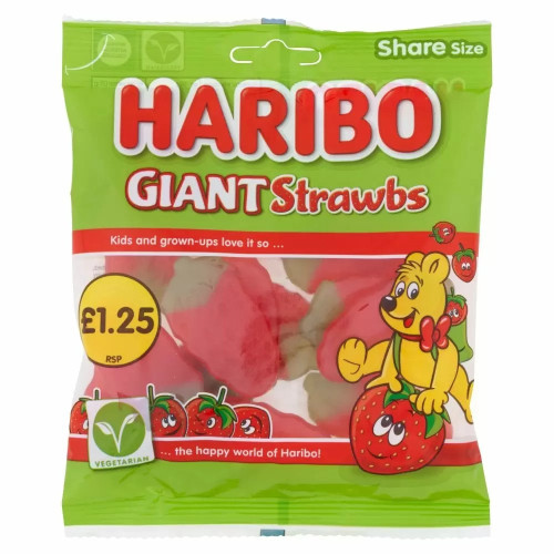 Haribo Giant Strawberries &Atilde;&Acirc;&pound;1.25 PMP 12x140g