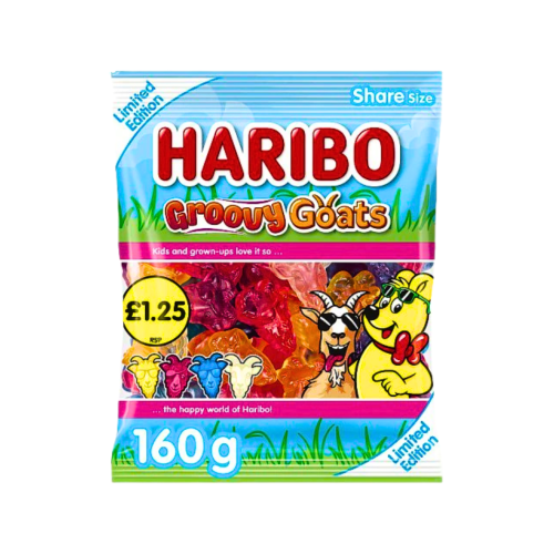 DISCONTINUED Haribo Groovy Goats 12x160g PMP &Acirc;&pound;1.25