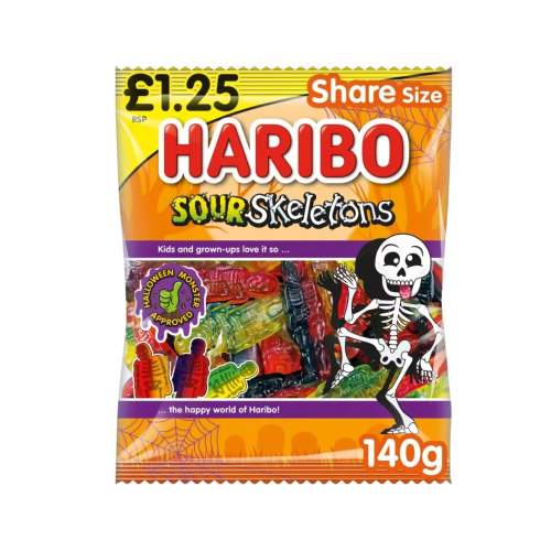 Haribo Sour Skeletons 12x140g PMP &Acirc;&pound;1.25