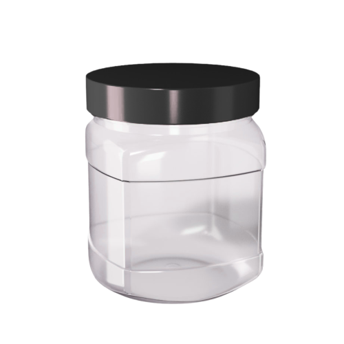 Square Round 1.35L Jar
