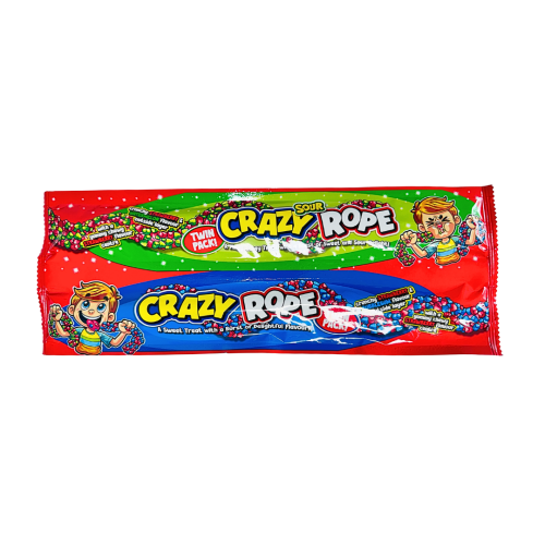 DISCONTINUED Sour Crazy Ropes Twin Pack 12x56g