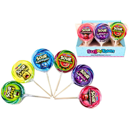 Sour Wheel Lollies 125g x 24pcs