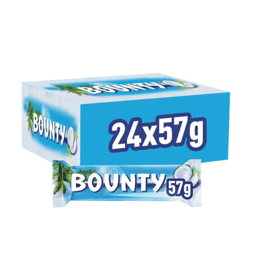 Bounty Coconut & Milk Chocolate Snack Bar 24x57g