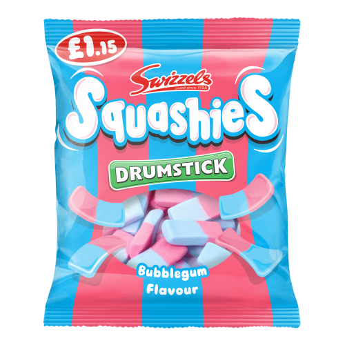 Swizzels Squashies Drumsticks Bubblegum &Atilde;&Acirc;&pound;1.15 PMP 12x120g