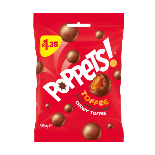 Poppets Toffee PMP &Acirc;&pound;1.35 10x95g