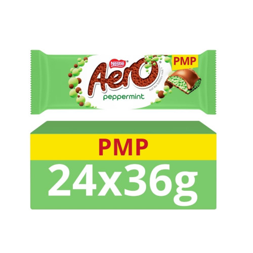 Nestle Aero Bubbly Peppermint Chocolate Bar 24x36g 89p PMP